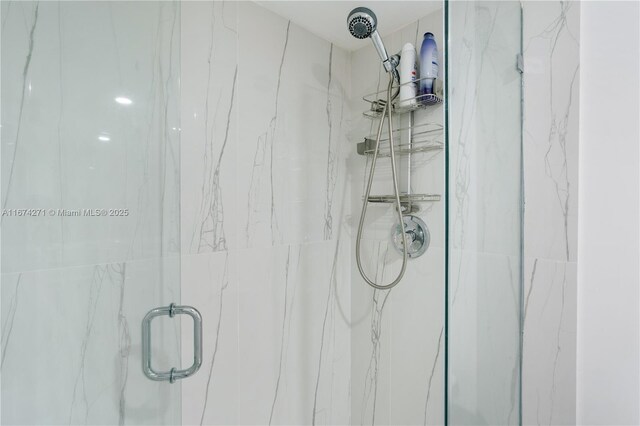 room details with a shower with door