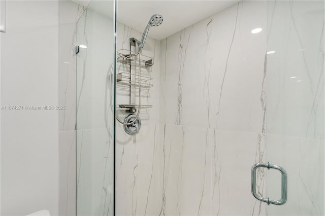 room details with a shower with door