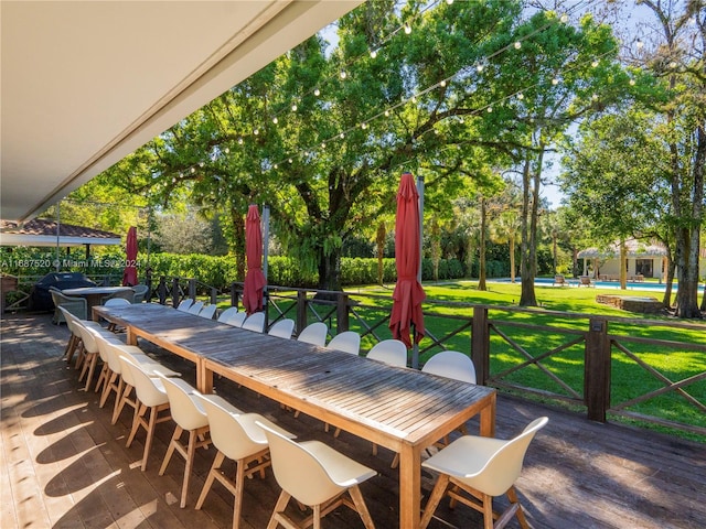 view of patio / terrace featuring a deck