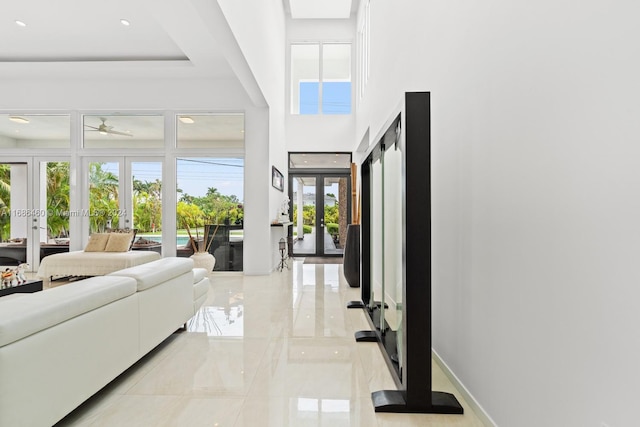 interior space featuring french doors