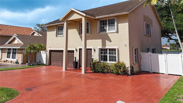 view of front facade with a garage