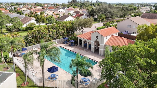 view of pool featuring a patio area