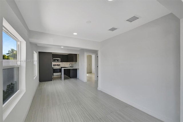 interior space featuring sink