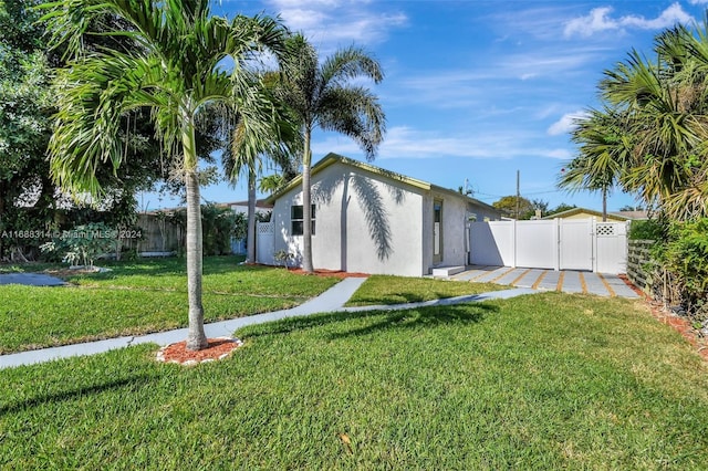 exterior space featuring a yard