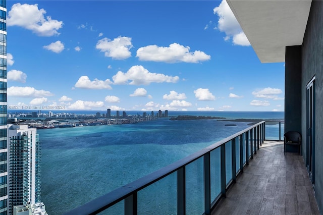 1451 Brickell Ave Ph 54, Miami, FL 33131 - balcony with a water view and a view of city