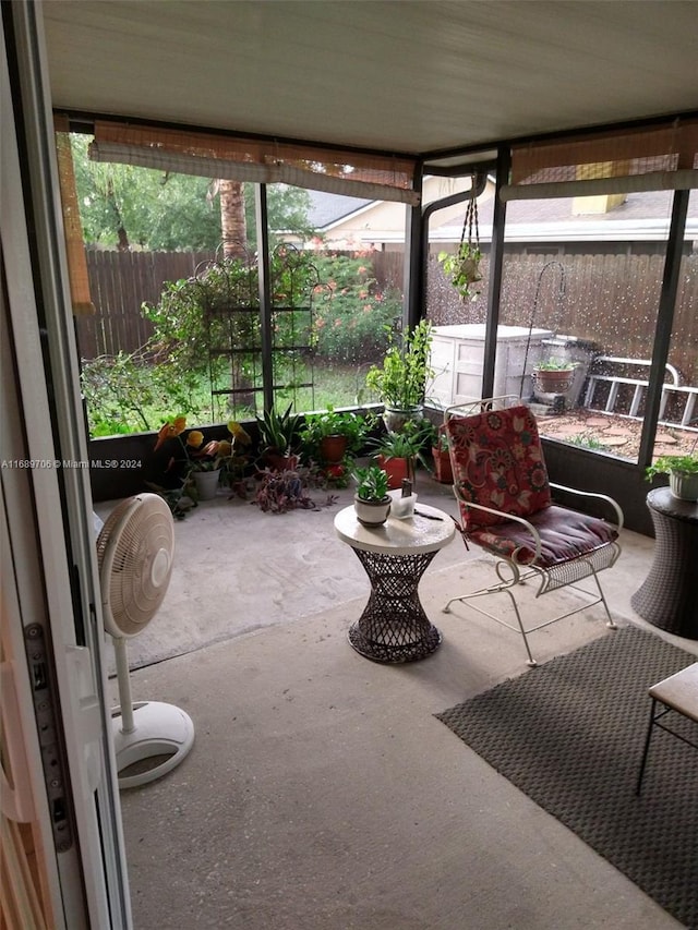 view of sunroom