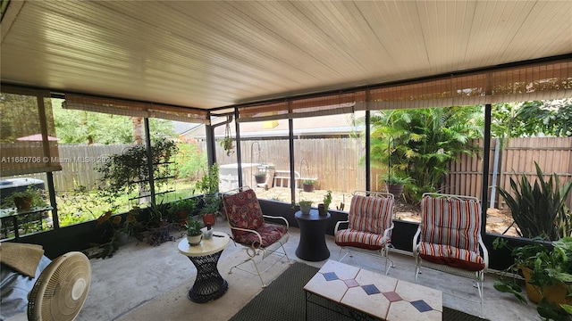 view of sunroom