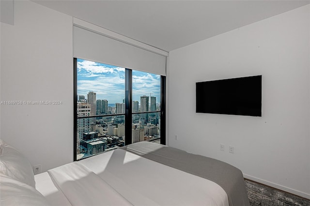 bedroom featuring hardwood / wood-style floors