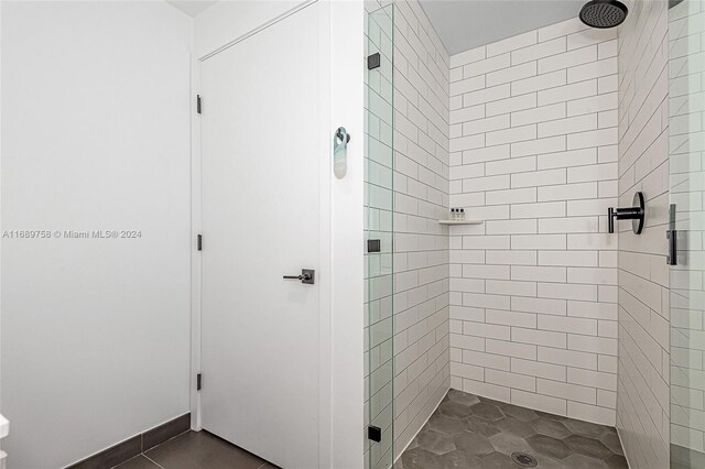 bathroom featuring walk in shower