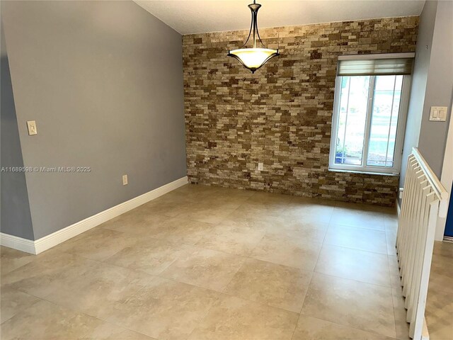 tiled dining room with vaulted ceiling