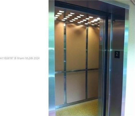 interior details with elevator