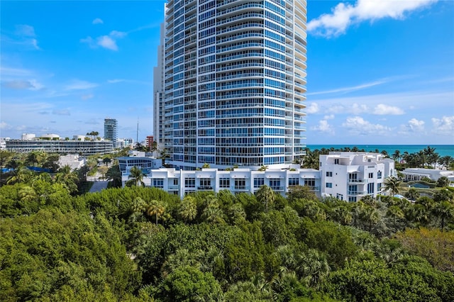 view of property with a water view