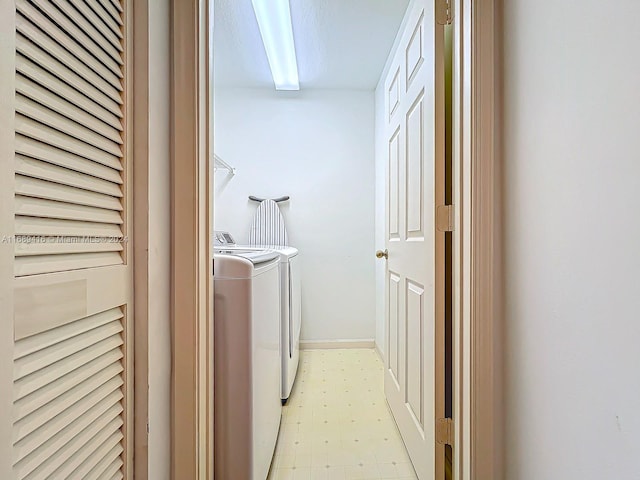 laundry area featuring independent washer and dryer