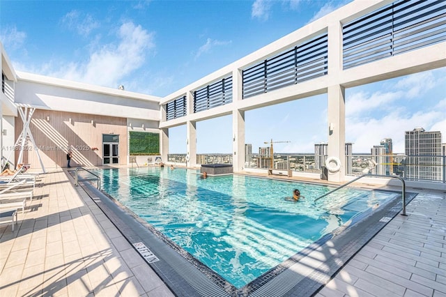 view of pool with a patio