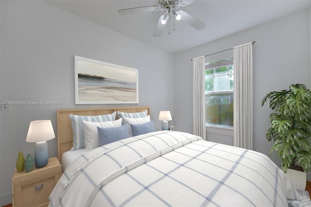 bedroom with ceiling fan