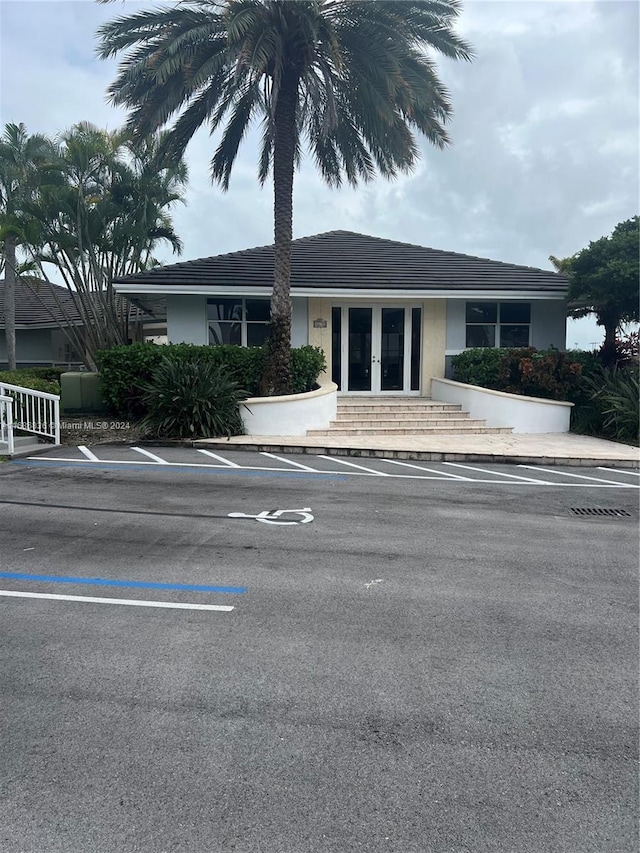 view of front of house with french doors