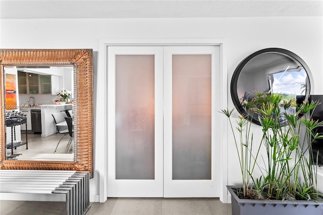 interior space with french doors