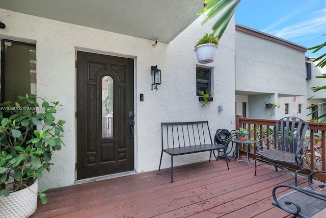 view of doorway to property