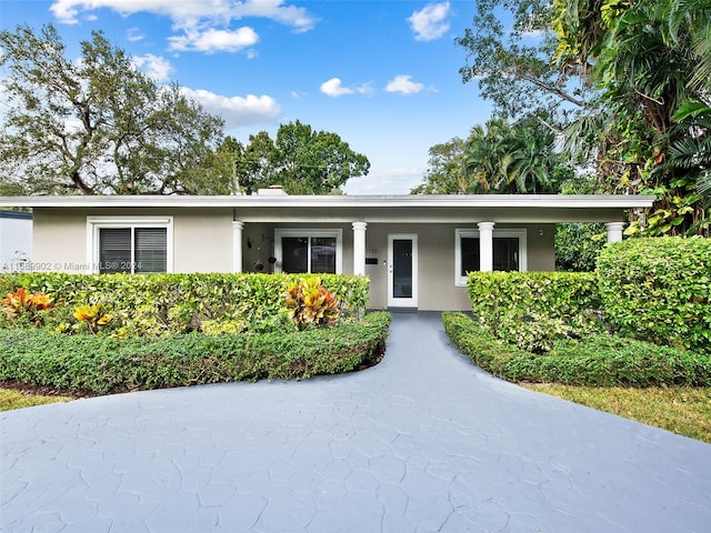 view of ranch-style home