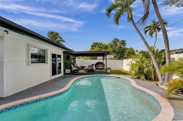 view of pool with a patio area