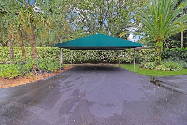 view of patio featuring a carport