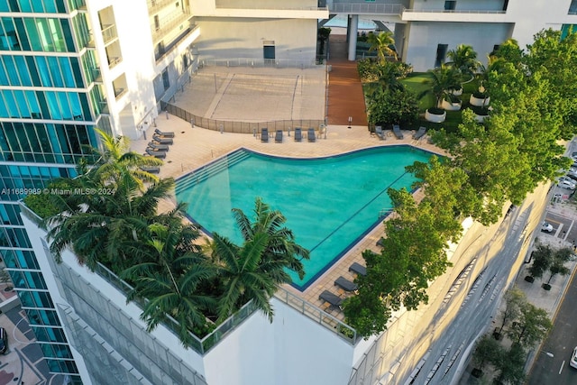 view of pool with a patio area