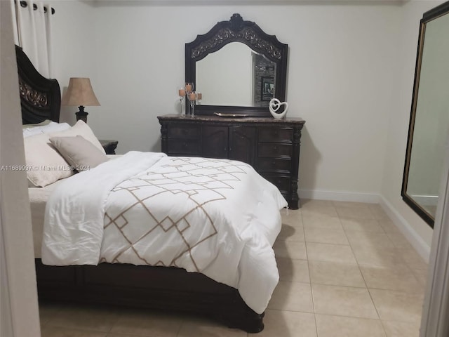 view of tiled bedroom