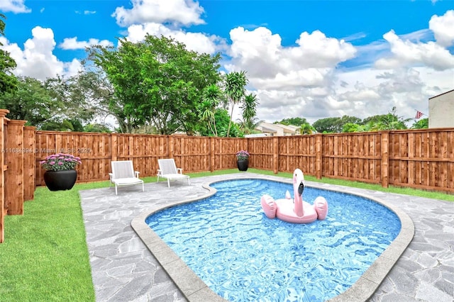 view of pool with a patio