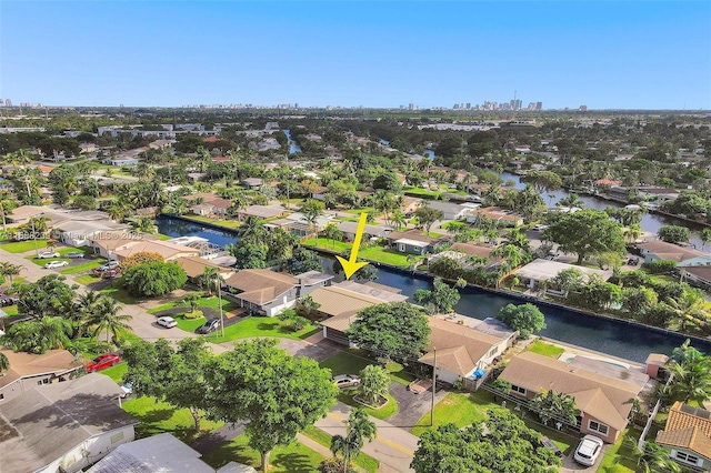2000 NW 38th St, Oakland Park, FL 33309 - aerial view of residential area with a large body of water and skyline