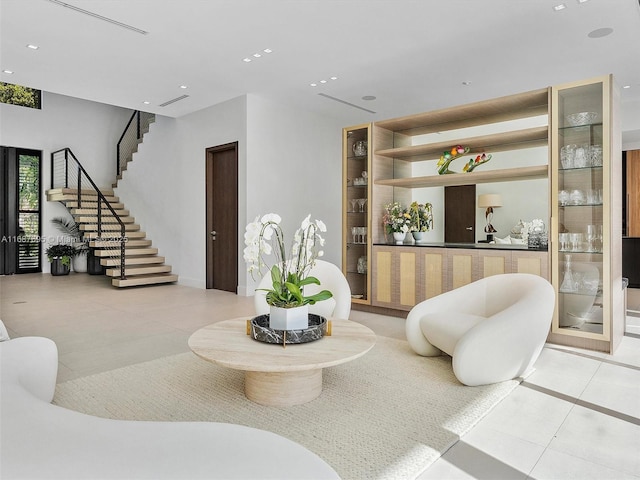 interior space featuring tile patterned floors