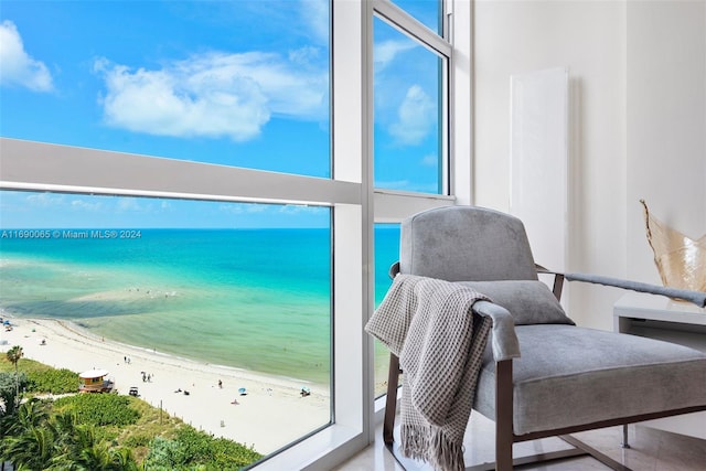 6801 Collins Ave Unit 1215, Miami Beach, FL 33141 - balcony with view of water and beach