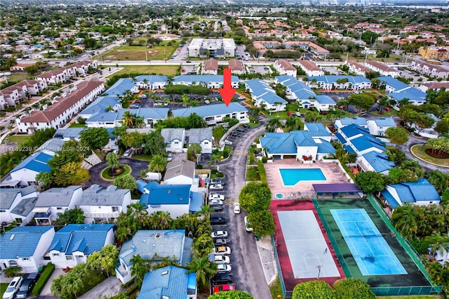 birds eye view of property