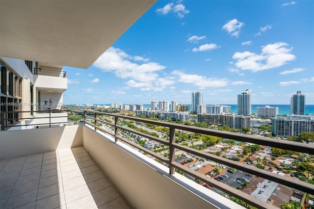 2500 Parkview Dr Unit 2303, Hallandale Beach, FL 33009 - balcony featuring a water view and a view of city