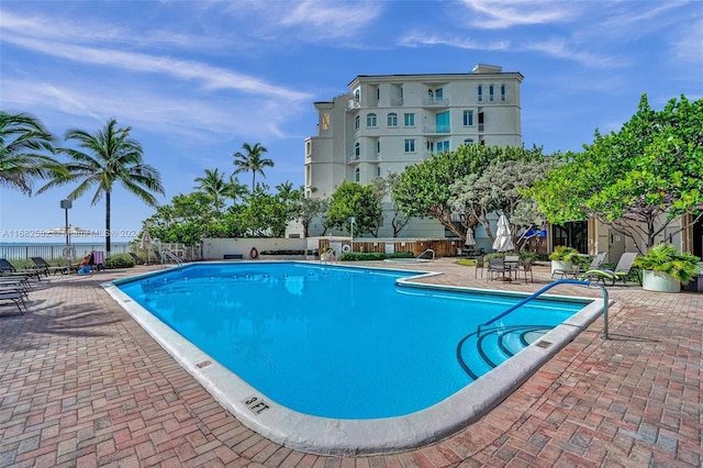 view of pool with a patio