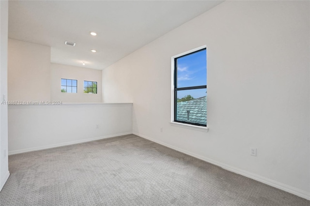 carpeted spare room with plenty of natural light