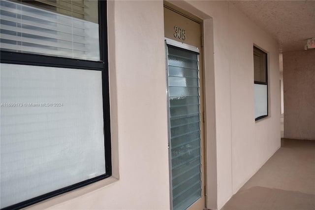 view of doorway to property