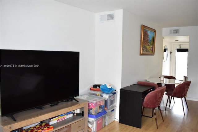 office featuring light hardwood / wood-style floors