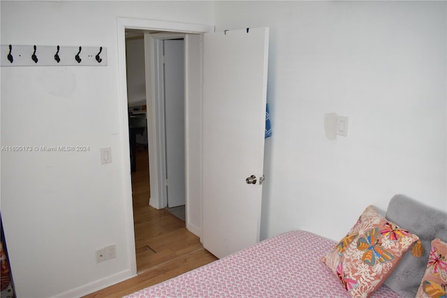 bedroom featuring light hardwood / wood-style floors