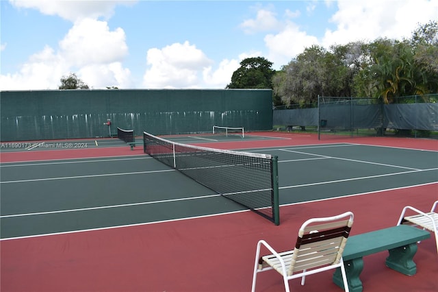 view of sport court featuring basketball court