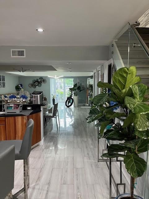 interior space with light wood-type flooring