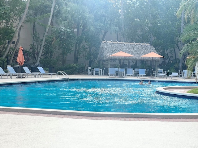 view of pool with a patio