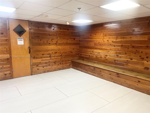 view of sauna / steam room featuring tile patterned floors