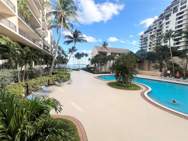 view of pool with a patio