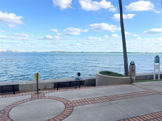 view of water feature