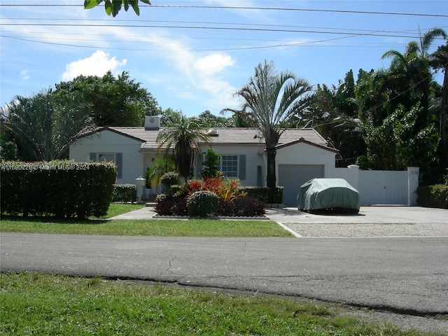 view of single story home