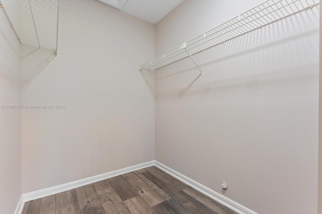 spacious closet featuring hardwood / wood-style floors