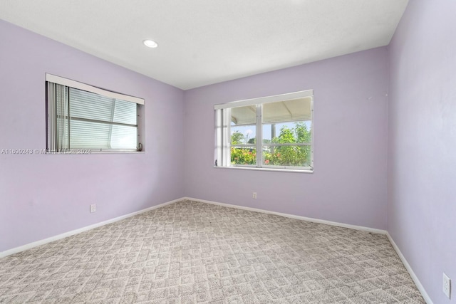 carpeted spare room with a wealth of natural light