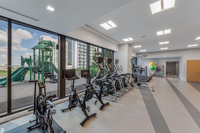 view of workout area