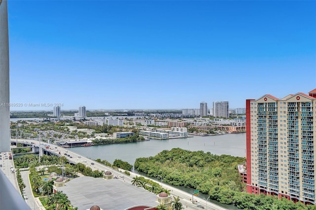 330 Sunny Isles Blvd Unit 5-2207, Sunny Isles Beach, FL 33160 - water view with nearby urban area and a notable bridge