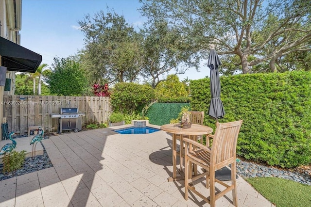 view of patio with grilling area